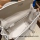 Hermes Kelly 25cm swift 01 /White (Blanc) Silver Hardware Full Handmade 047