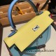 Hermes Kelly 25cm sellier Epsom Silver Hardware Full Handmade 051