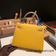 Hermes Kelly 25cm sellier Epsom touch 9D /Jaune Ambre & M8/Gris Asphalt Gold Hardware Full Handmade 060