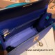 Hermes Kelly 25cm sellier Epsom touch 7T /Blue Electric & 7F /Blue Paon Gold Hardware Full Handmade 063