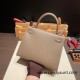 Hermes Kelly 25cm sellier Epsom 18 /Étoupe Grey Silver Hardware Full Handmade 064