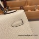 Hermes Kelly 25cm sellier Epsom I2 /Nata Silver Hardware Full Handmade 069