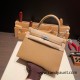 Hermes Kelly 25cm sellier Epsom 0M/Chai Silver Hardware Full Handmade 071