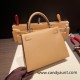 Hermes Kelly 25cm sellier Epsom 0M/Chai Silver Hardware Full Handmade 071