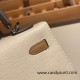 Hermes Kelly 25cm sellier Epsom I2 /Nata Silver Hardware Full Handmade 075