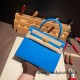 Hermes Kelly 25cm sellier Epsom 0F /Blue Frida Gold Hardware Full Handmade 077