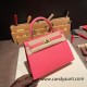 Hermes Kelly 25cm sellier Epsom U5 /Rose Lipstick Gold Hardware Full Handmade 078