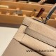 Hermes Kelly 25cm sellier Epsom S2/Trench Silver Hardware Full Handmade 080