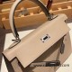 Hermes Kelly 25cm sellier Epsom S2/Trench Silver Hardware Full Handmade 080