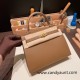 Hermes Kelly 25cm sellier Epsom 3G /Alezan Gold Hardware Full Handmade 081