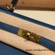 Hermes Kelly 25cm sellier Epsom S4 /Deep Blue Gold Hardware Full Handmade 082