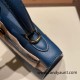 Hermes Kelly 25cm sellier Epsom S4 /Deep Blue Gold Hardware Full Handmade 082