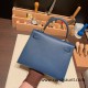 Hermes Kelly 25cm sellier Epsom S4 /Deep Blue Gold Hardware Full Handmade 082