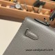 Hermes Kelly 25cm sellier Epsom 0L/ Gris Meyer Silver Hardware Full Handmade 083