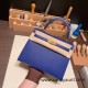 Hermes Kelly 25cm sellier Epsom 7T /Blue Electric Gold Hardware Full Handmade 087