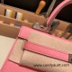 Hermes Kelly 25cm sellier Epsom 1Q/Rose Confetti Silver Hardware  Full Handmade 089