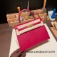 Hermes Kelly 25cm sellier Epsom B5 /Ruby Gold Hardware Full Handmade 093