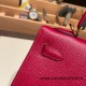 Hermes Kelly 25cm sellier Epsom B5 /Ruby Gold Hardware Full Handmade 093