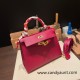 Hermes Kelly 25cm sellier Epsom B5 /Ruby Gold Hardware Full Handmade 093