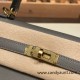 Hermes Kelly 25cm sellier Epsom 0L/ Gris Meyer Gold Hardware Full Handmade 094