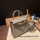 Hermes Kelly 25cm sellier Epsom 0L/ Gris Meyer Gold Hardware Full Handmade 094