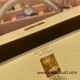 Hermes Kelly 25cm sellier Epsom 1Z/ Jaune Poussin & 10 /Craie Gold Hardware Full Handmade 097