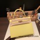 Hermes Kelly 25cm sellier Epsom 9R/Lime Gold Hardware Full Handmade 100