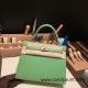 Hermes Kelly 25cm sellier Epsom 3I/Vert Criquet Silver Hardware  Full Handmade 101