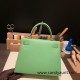 Hermes Kelly 25cm sellier Epsom 3I/Vert Criquet Gold Hardware  Full Handmade 102