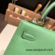 Hermes Kelly 25cm sellier Epsom 3I/Vert Criquet Gold Hardware  Full Handmade 102