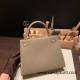 Hermes Kelly 25cm sellier Epsom 8C /Elephant Grey Silver Hardware Full Handmade 104