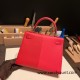 Hermes Kelly 25cm sellier Epsom S3/Rouge Cœur & I6 /Rose Extreme & B3 /Blue Zanzibar  112