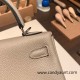 Hermes Kelly 25cm togo 81 / Gris Tourterelle Silver Hardware Full Handmade 118