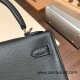 Hermes Kelly 25cm togo 6O /Vert Cypres Silver  Hardware Full Handmade 123