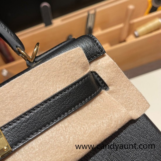 Hermes Kelly 28CM togo 89 /Black (Noir) GoldHardware  FullHandmade 002