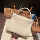 Hermes Kelly 28CM swift 10 /Craie swift SilverHardware  FullHandmade 004