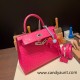 Hermes Kelly 28CM Ostrich 8T /Rose Candy SilverHardware  FullHandmade 007