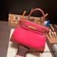 Hermes Kelly 28CM Ostrich I6 /Rose Extreme & 6C /Cuivre GoldHardware    FullHandmade 008