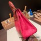 Hermes Kelly 28CM Ostrich I6 /Rose Extreme & 6C /Cuivre GoldHardware    FullHandmade 008