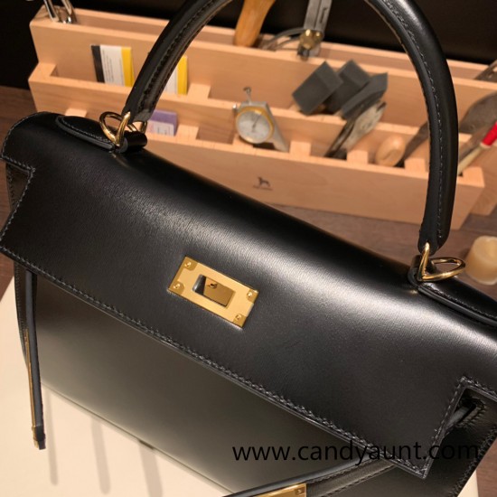 Hermes Kelly 28CM box 89 /Black (Noir) GoldHardware    FullHandmade 014