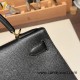 Hermes Kelly 28CM Epsom 89 /Black (Noir) GoldHardware  FullHandmade 024