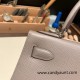 Hermes Kelly 28CM Epsom M8/Gris Asphalt  SilverHardware  FullHandmade 025