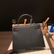 Hermes Kelly 28CM Epsom 89 /Black (Noir) SilverHardware  FullHandmade 026