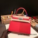 Hermes Kelly 28CM Epsom S3/Rouge Cœur SilverHardware  FullHandmade 031