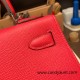 Hermes Kelly 28CM Epsom S3/Rouge Cœur SilverHardware  FullHandmade 031