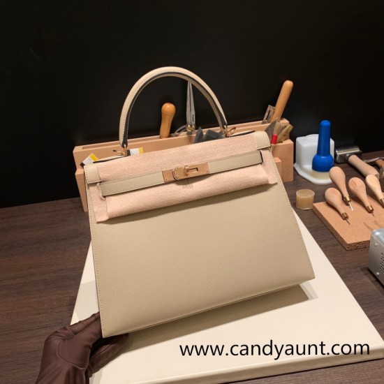 Hermes Kelly 28CM epsom S3/Rouge Cœur RosegoldHardware  FullHandmade 032