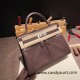 Hermes Kelly 32cm lakis Barenia Silver Hardware 46/Ebene Full Handmade