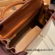 Hermes Kelly 32cm Barenia &canvas 34 /Fauve Gold Hardware  Full Handmade