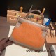 Hermes Kelly 32cm Ostrich Silver Hardware ck37 /Gold&18 /Étoupe Grey& 47 /Chocolat Full Handmade