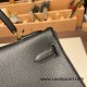 Hermes Kelly 32cm black Gold Hardware 89 /Black (Noir) Full Handmade